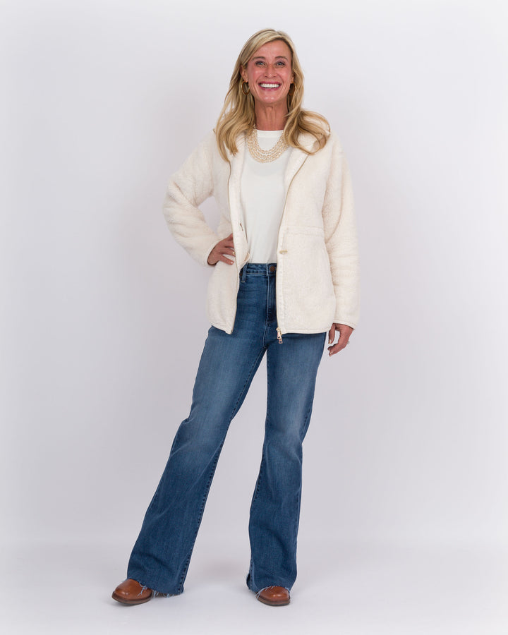 Dream Plush Zip Tunic Almond