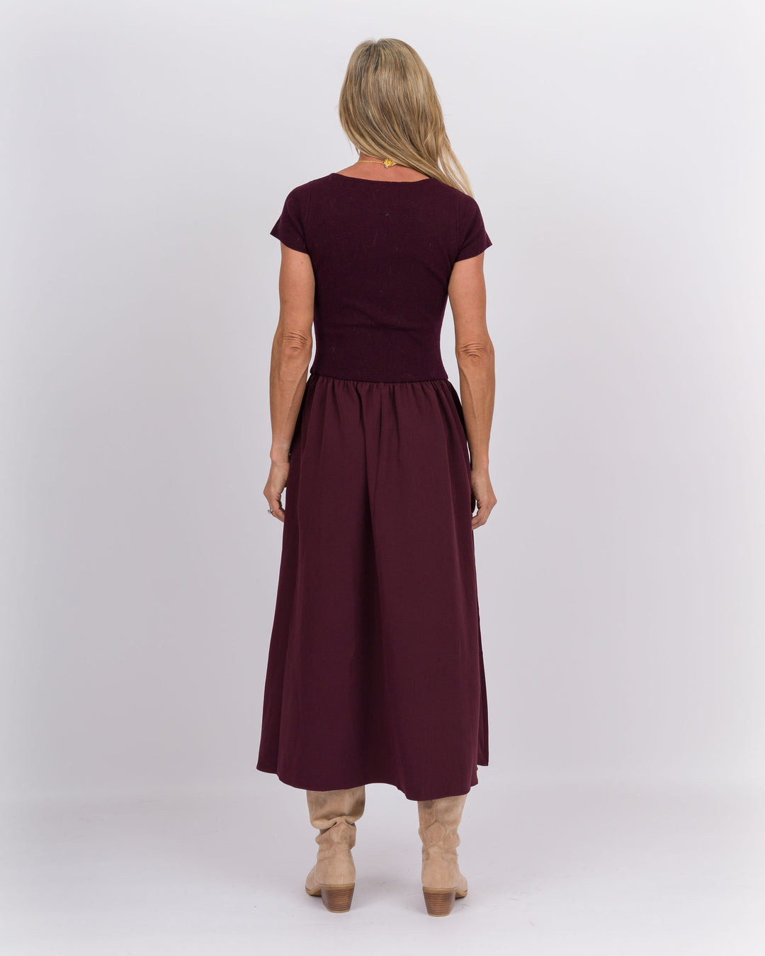 Sabrina Midi Dress Maroon