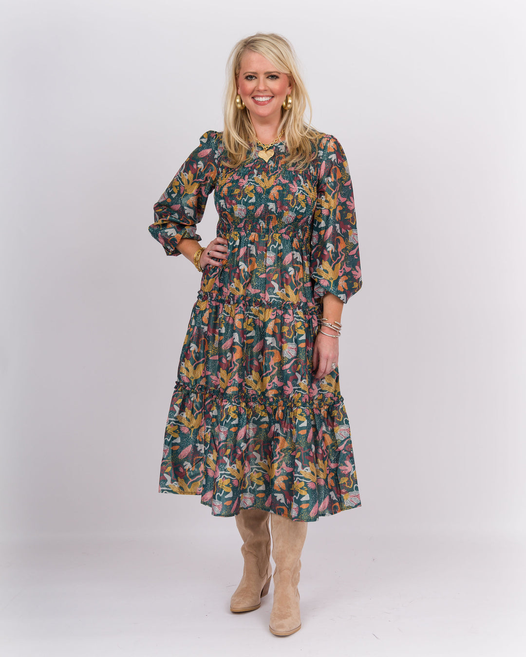 Shaffer Maxi Dress Blue/Green