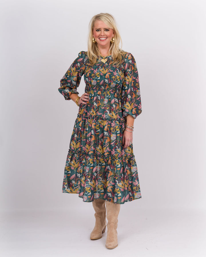 Shaffer Maxi Dress Blue/Green