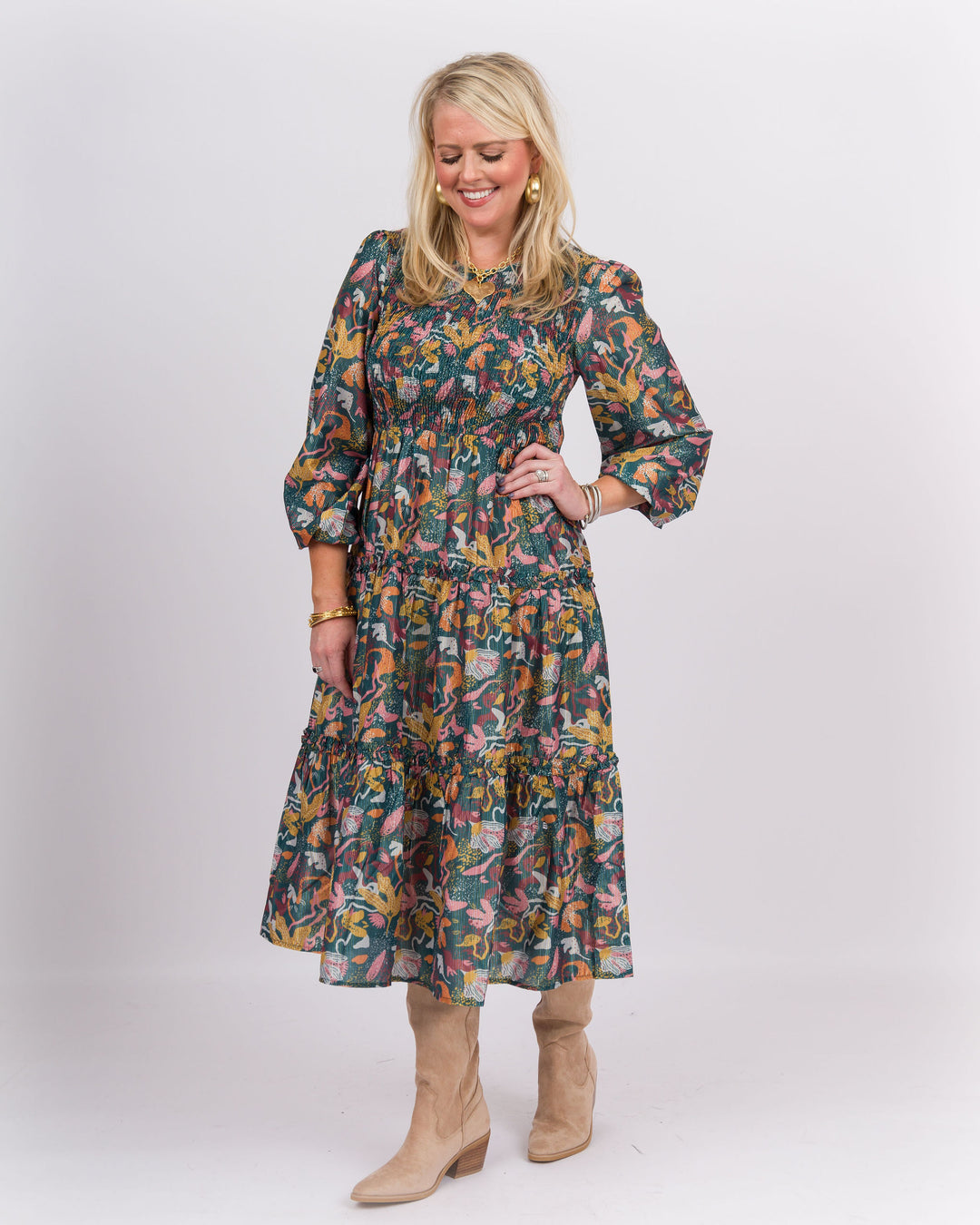 Shaffer Maxi Dress Blue/Green