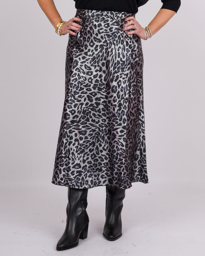 Dark Grey Cheetah Skirt