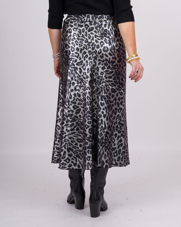 Dark Grey Cheetah Skirt