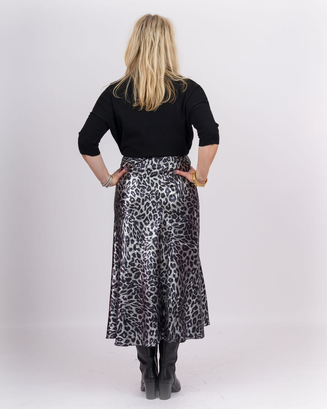 Dark Grey Cheetah Skirt