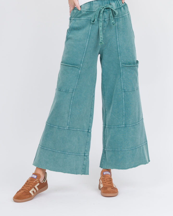 Kate Wide Leg Pant Teal Green