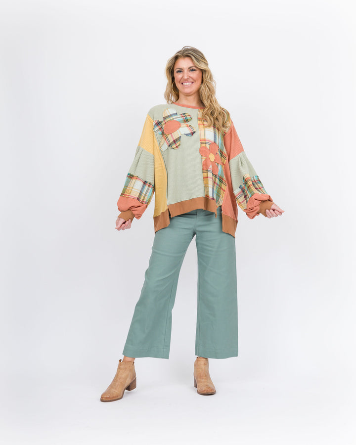 Sasha Wide Leg Pants - Sage