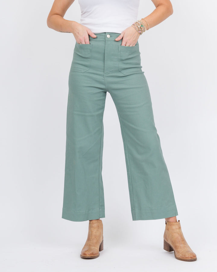 Sasha Wide Leg Pants - Sage