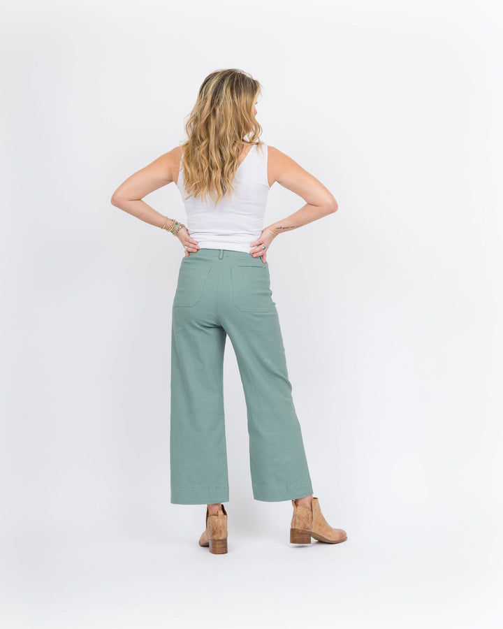 Sasha Wide Leg Pants - Sage