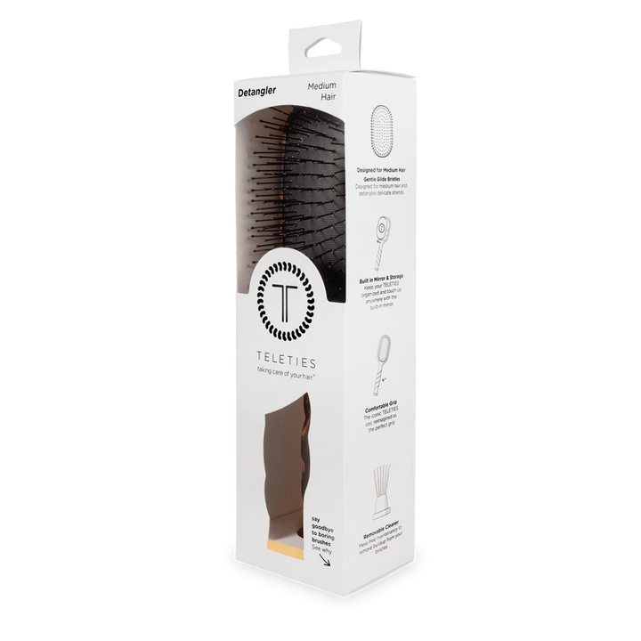 TELETIES Detangler Brush for Medium Hair - Tortoise