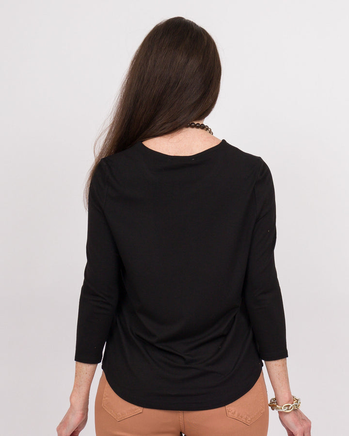 Hannah + Gracie Julian Top Black