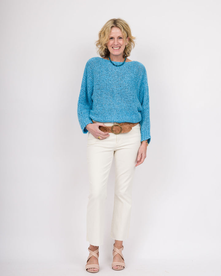 Marine Blue Knit Top