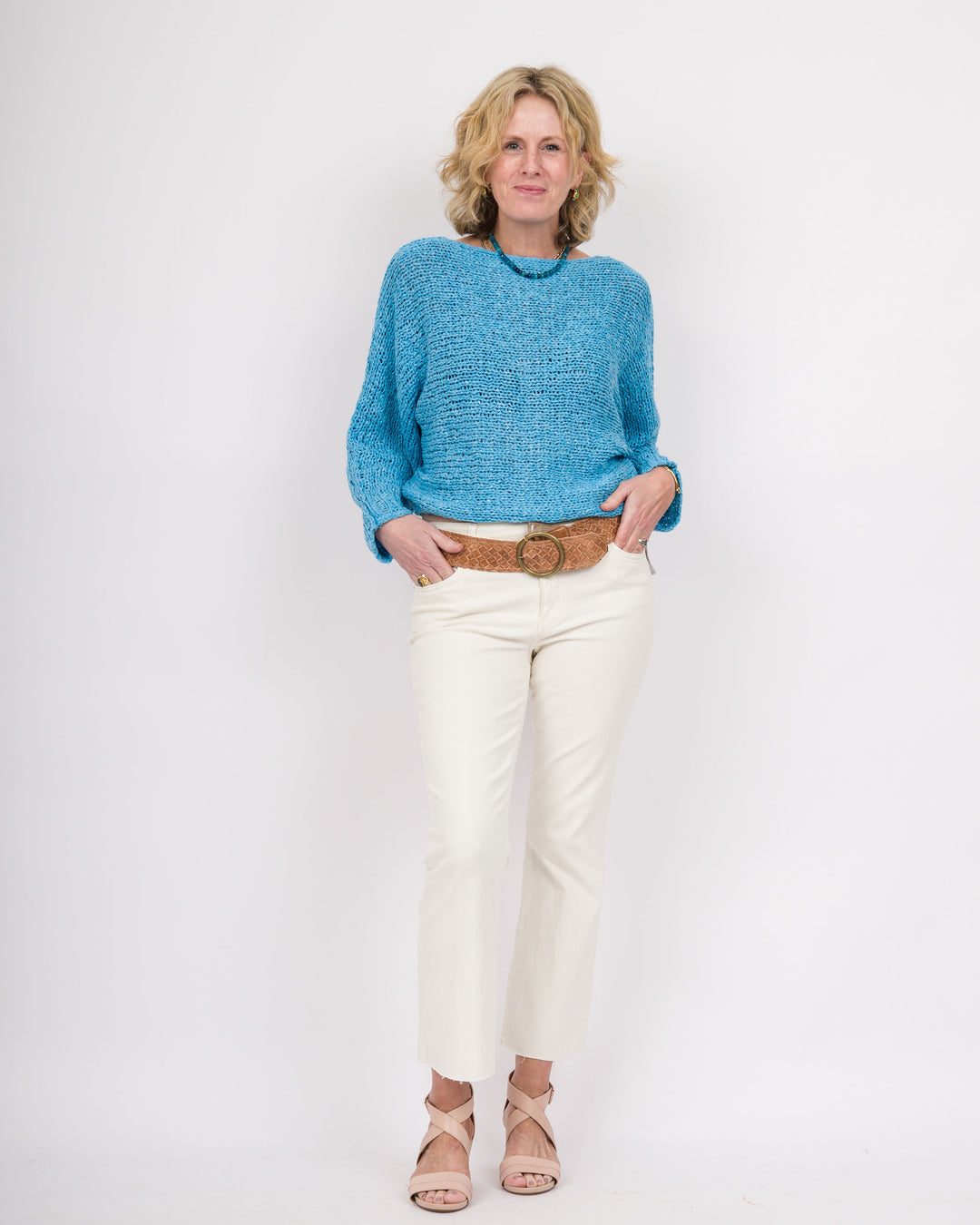 Marine Blue Knit Top