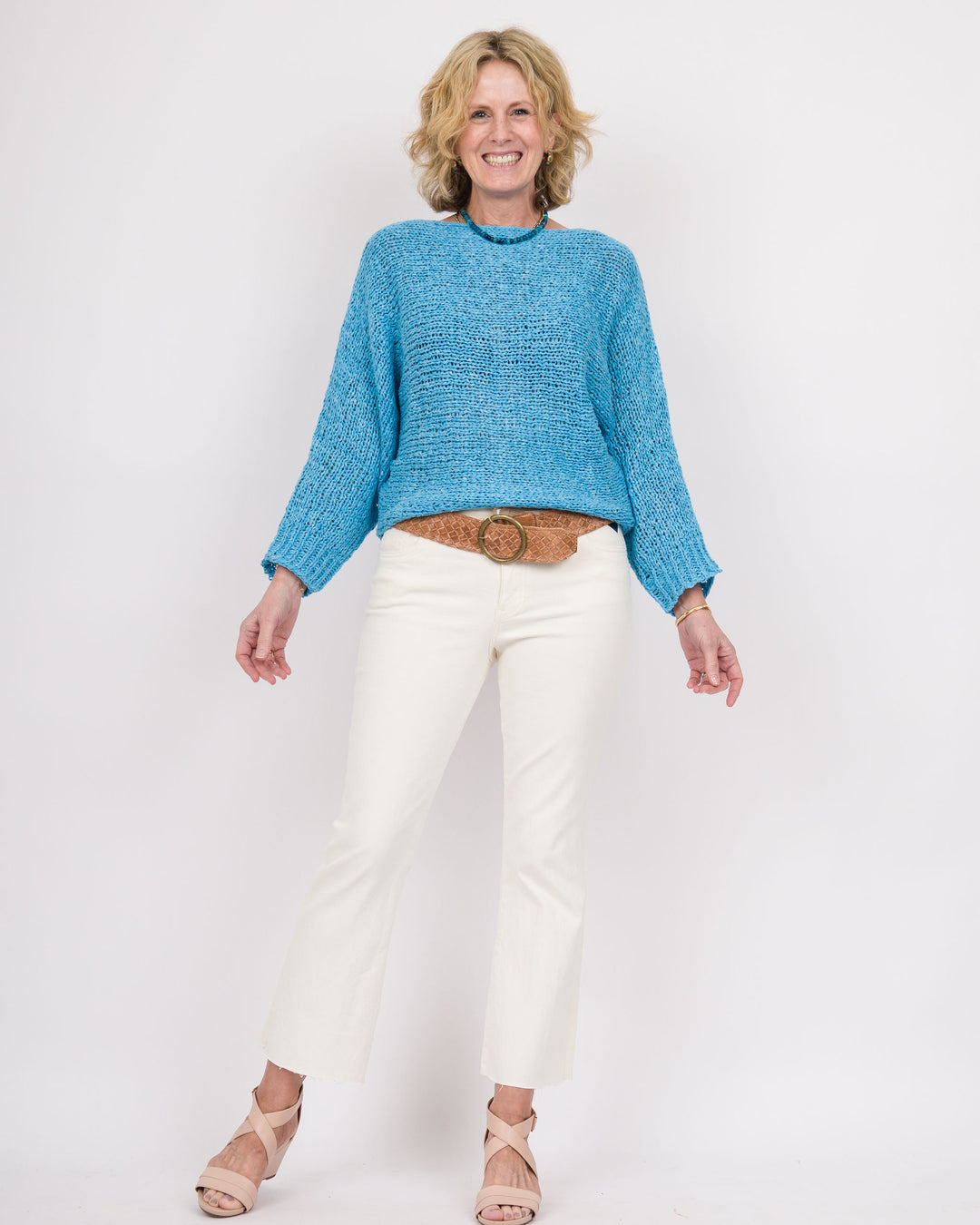 Marine Blue Knit Top