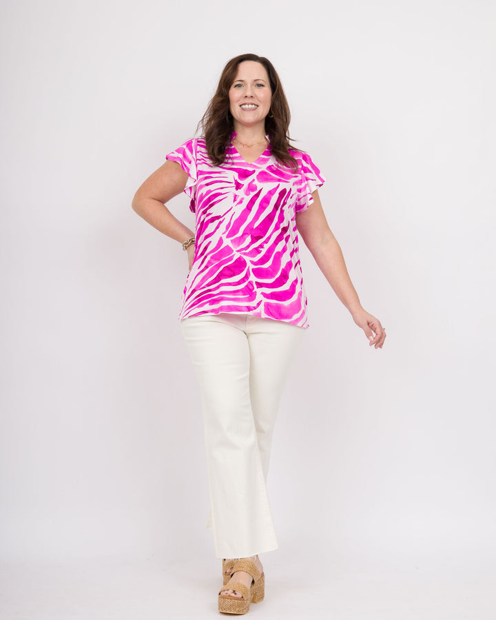 Quinn Top - Pink Batik