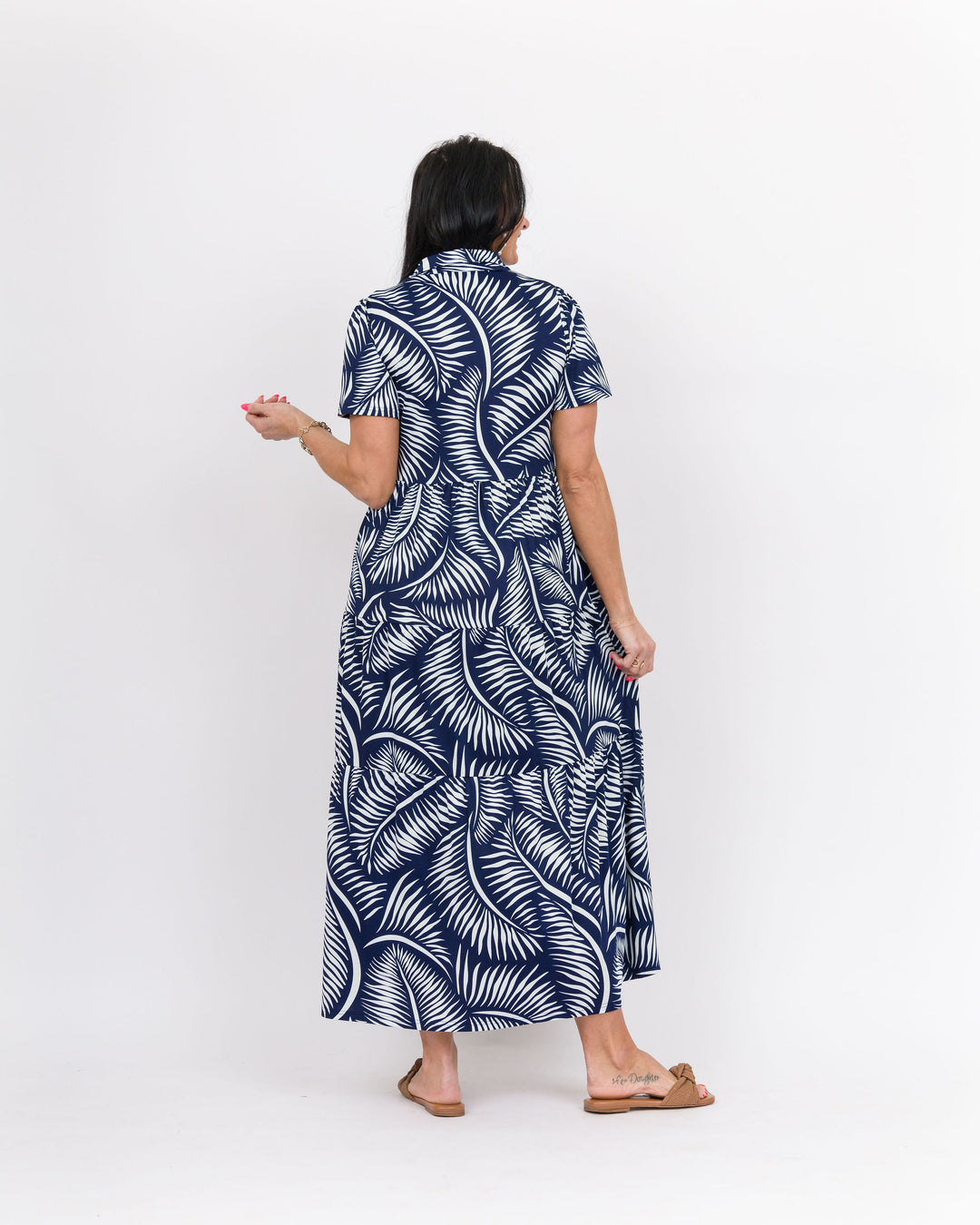 La Mer Luxe Desiree Maxi -Navy Palm Beach