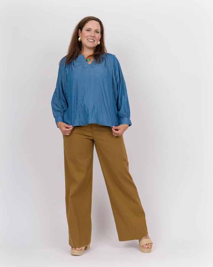 Marysue Blouse Medium Wash