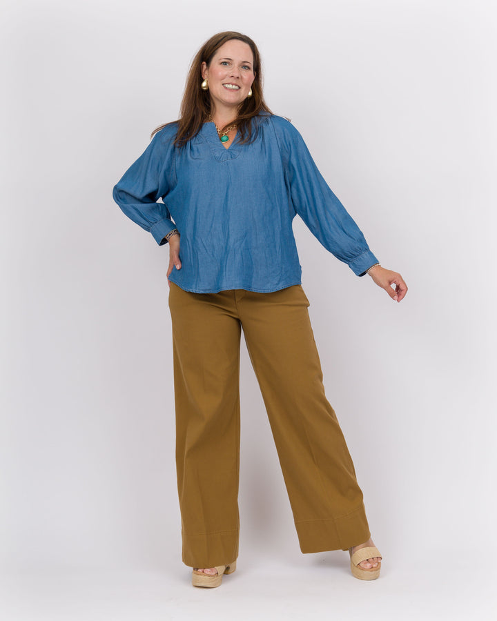 Marysue Blouse Medium Wash