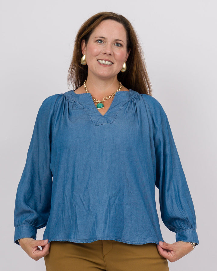 Marysue Blouse Medium Wash