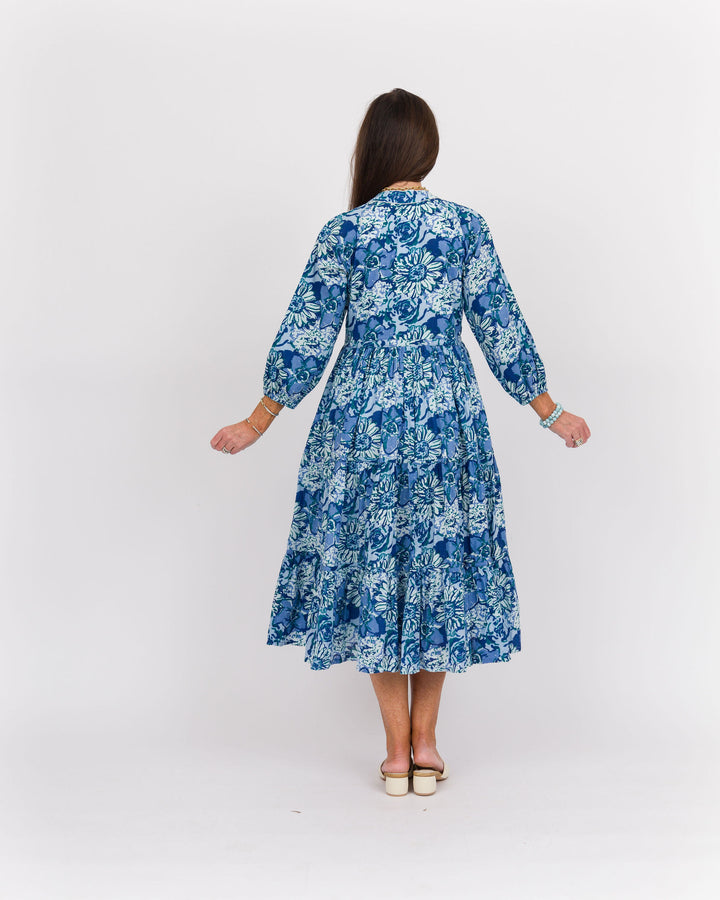 Field of Dreams Midi Dress - Blue