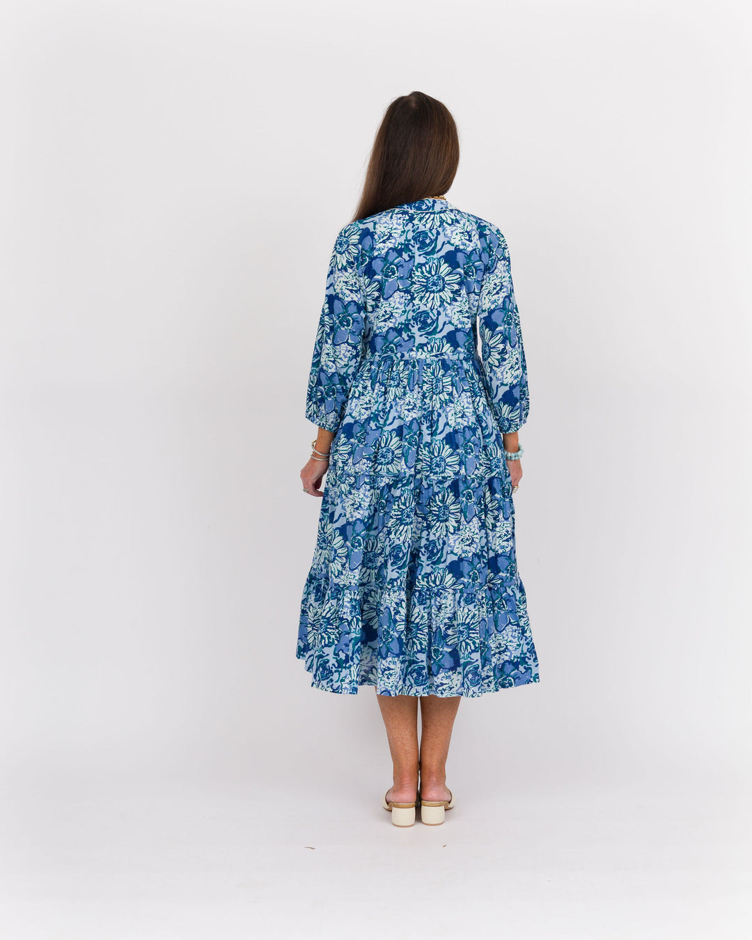 Field of Dreams Midi Dress - Blue