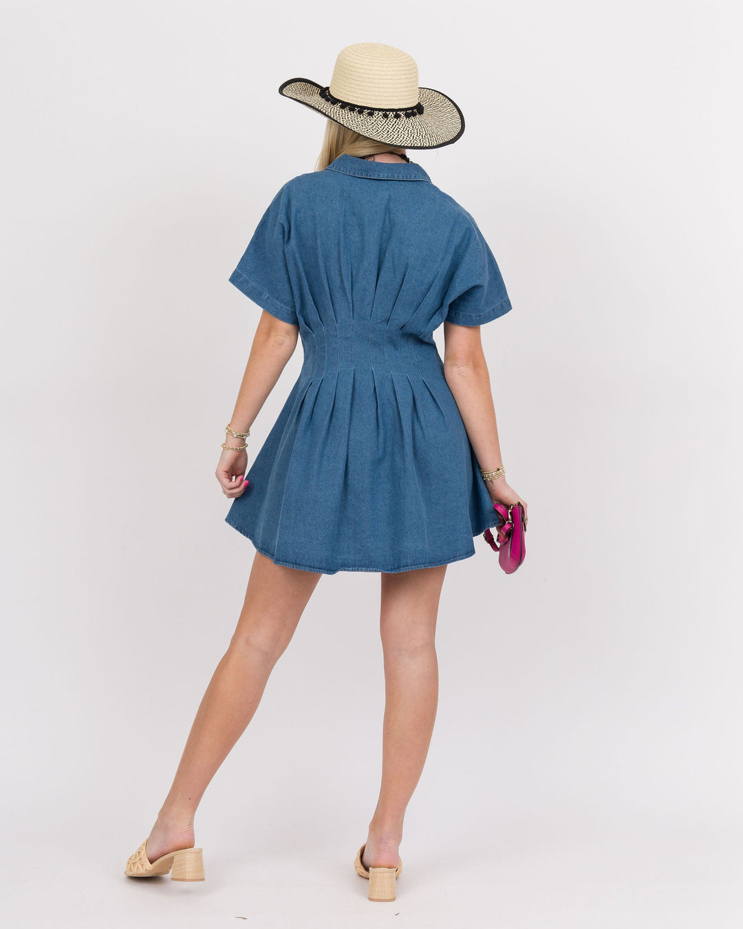 Denim Button Down Mini Dress