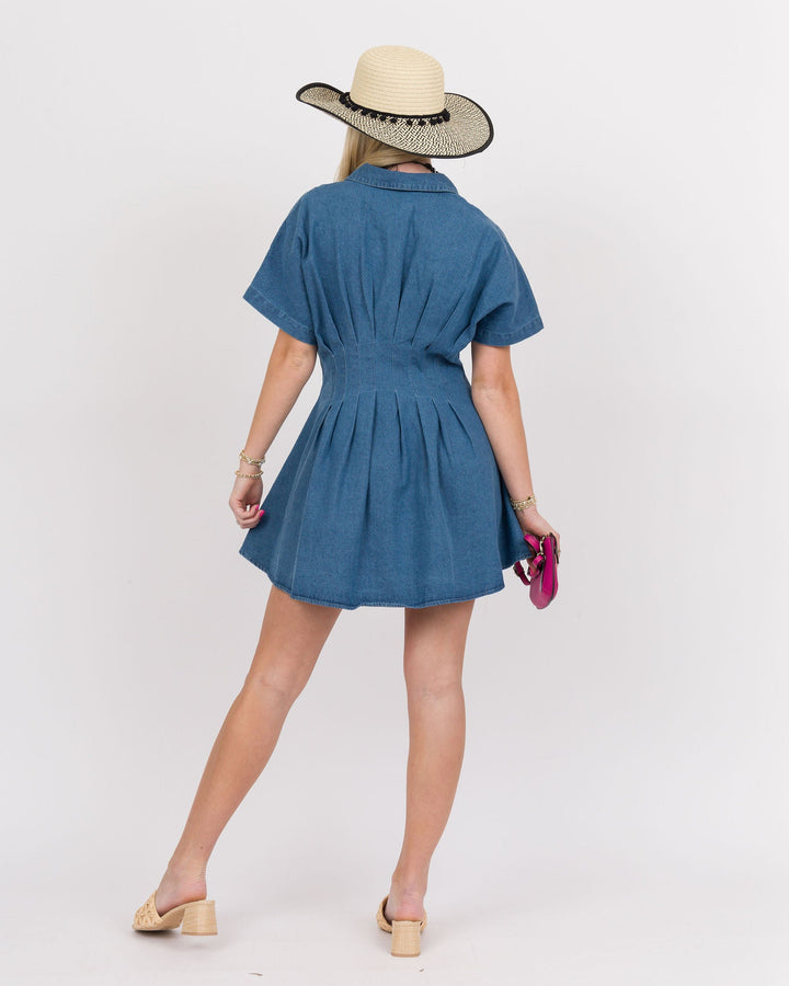 Denim Button Down Mini Dress