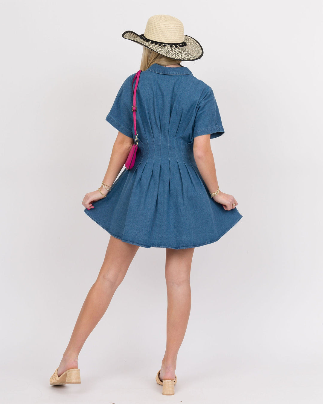 Denim Button Down Mini Dress