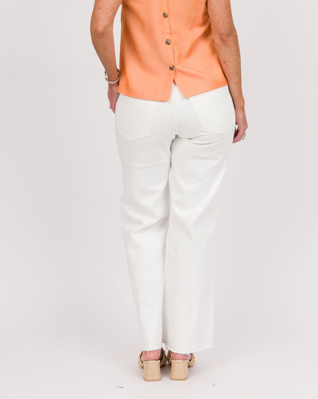 Longer Length Wide Leg White