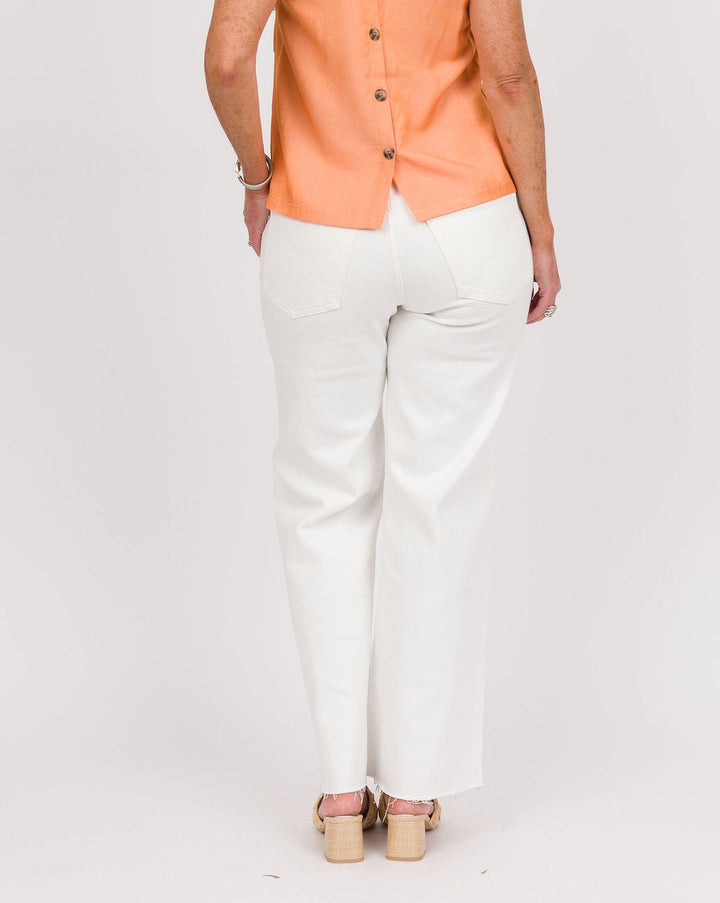 Longer Length Wide Leg White