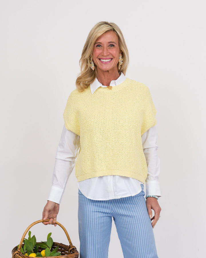 Butter Cream Cap Sleeve Sweater