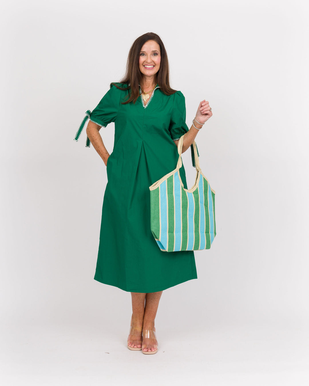 Country Club Green Midi Dress