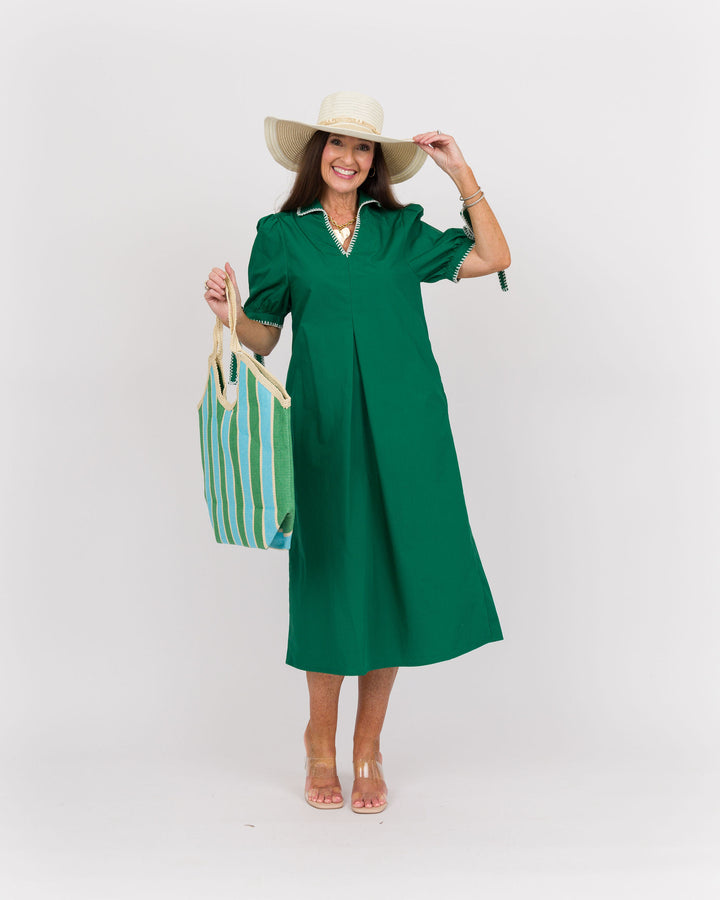 Country Club Green Midi Dress