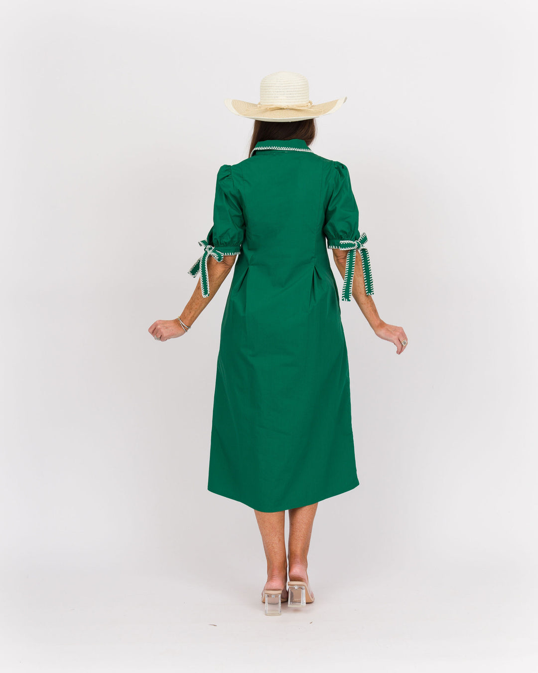 Country Club Green Midi Dress