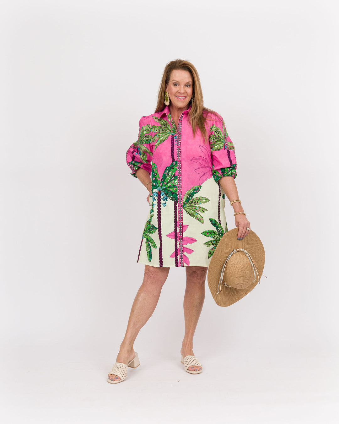 Ava Dress - Pink Tropics