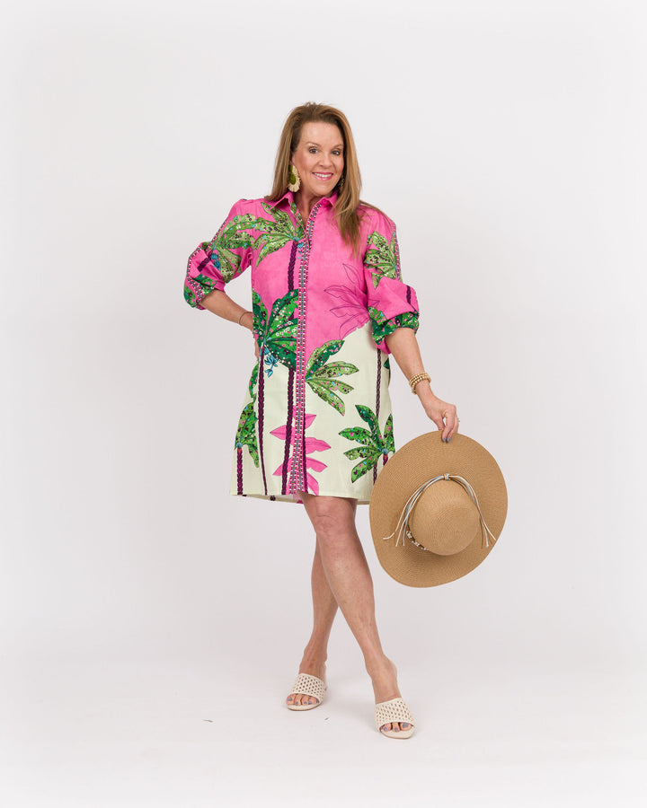 Ava Dress - Pink Tropics