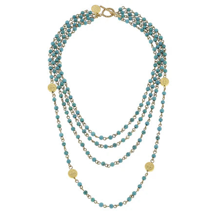 Susan Shaw Turquoise Linked Necklace