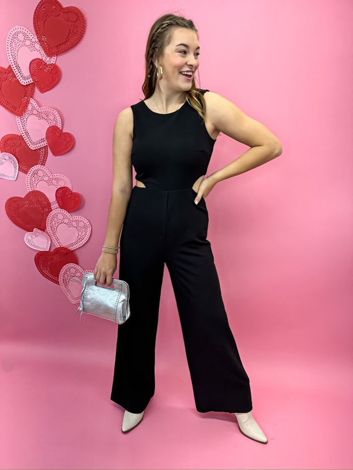 Jumpsuit with Waist Cut Outs
