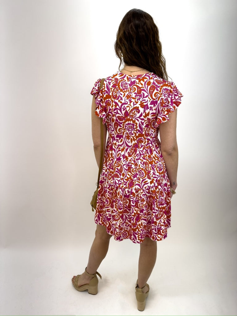 La Mer Luxe Brooke Dress - Blush Punch Paisley