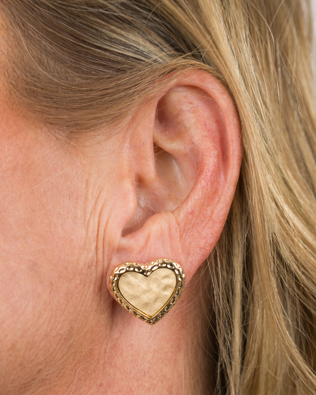 Small Gold Heart Earrings