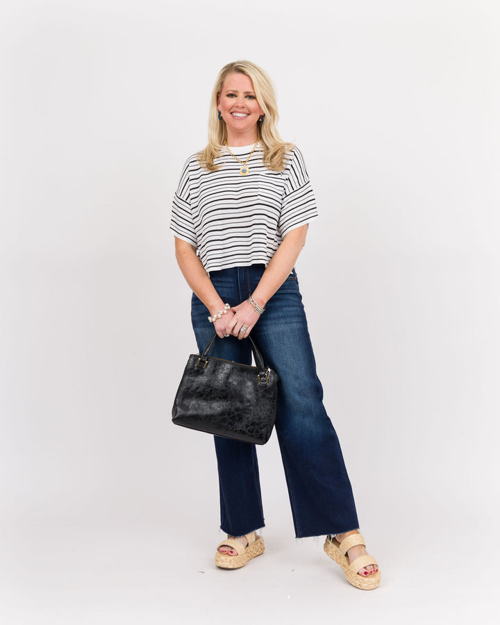 Kerisma Tira Tee - White and Black Stripe