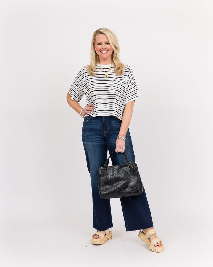 Kerisma Tira Tee - White and Black Stripe