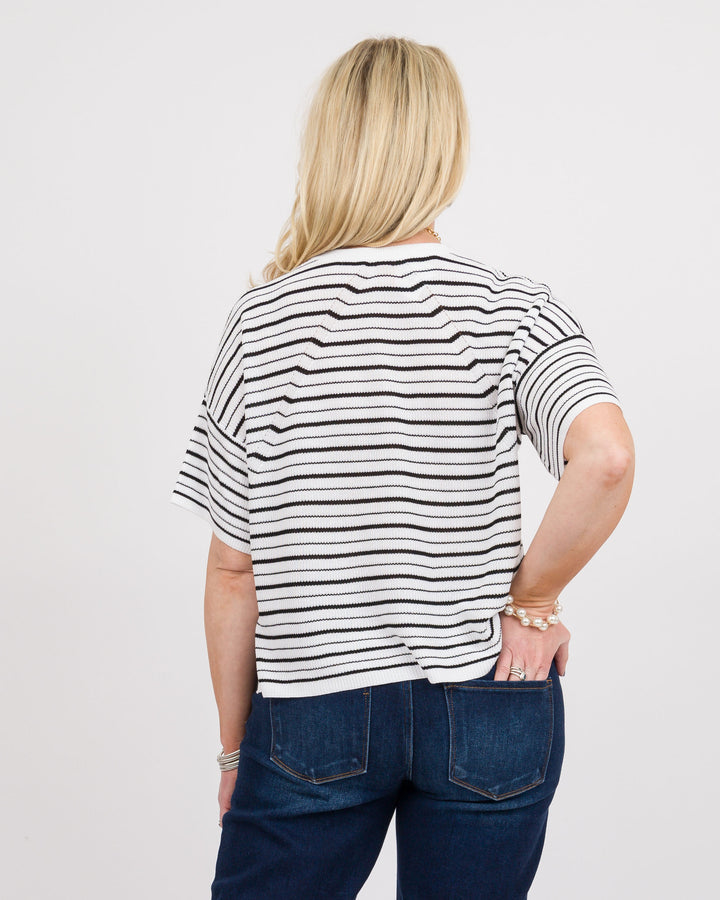 Kerisma Tira Tee - White and Black Stripe