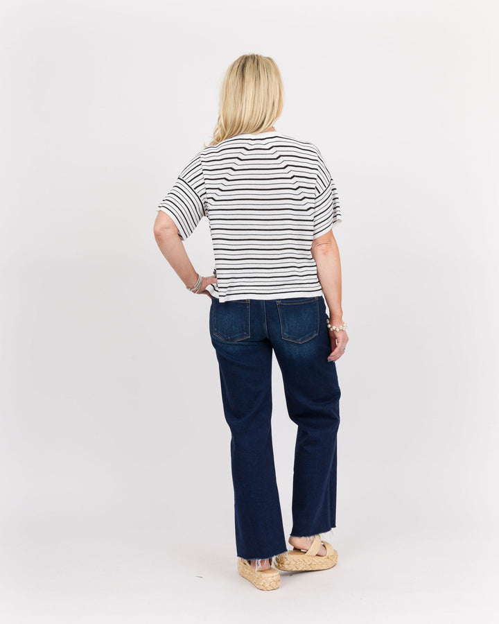 Kerisma Tira Tee - White and Black Stripe
