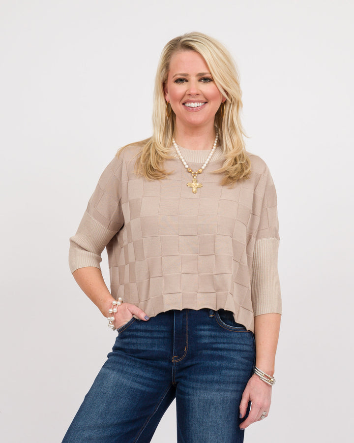 Kerisma Chessa Aja Top - Light Taupe