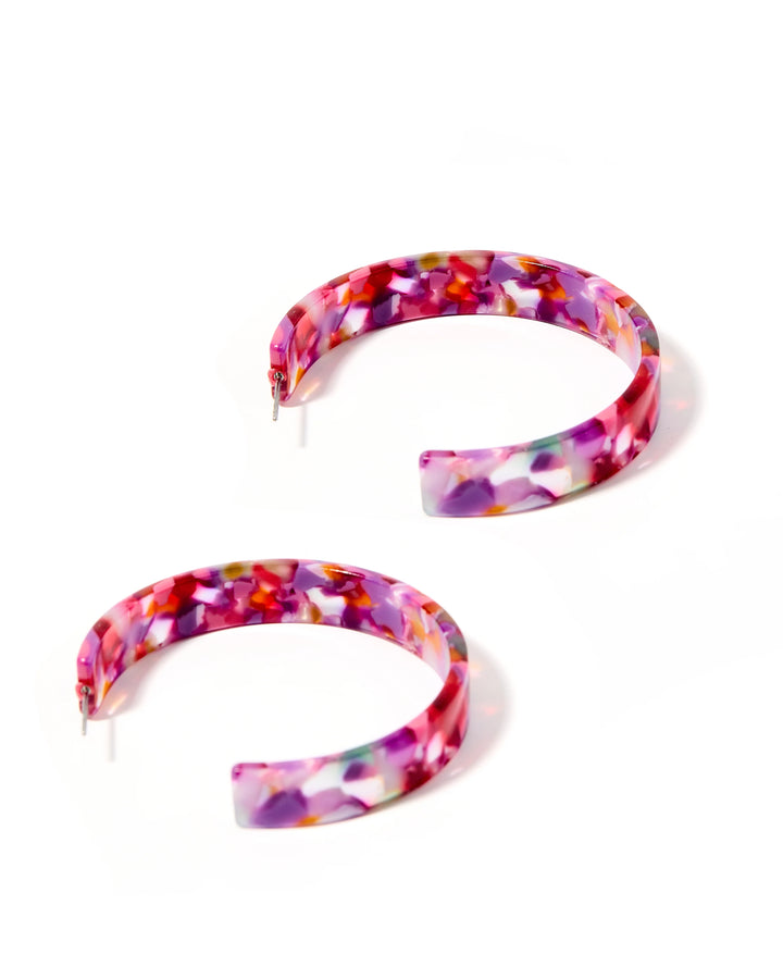 Linny Co- Ashley Medium Pink Multi Earrings