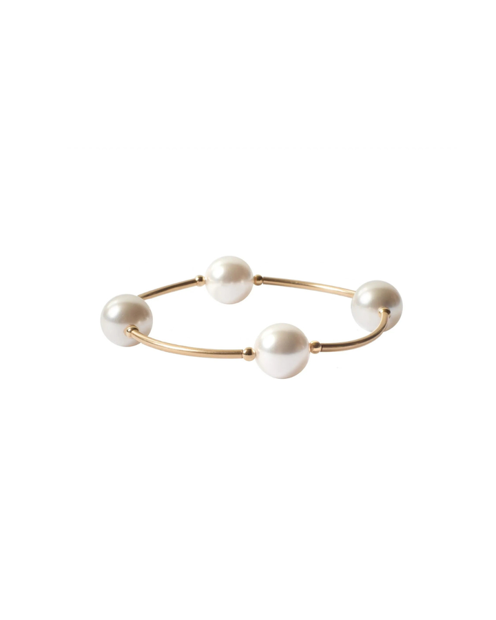 Blessing Bracelet -  Gold with White Pearl