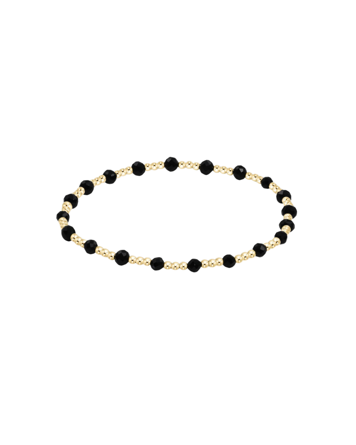 enewton Gold Sincerity 3mm Faceted Onyx Bracelet