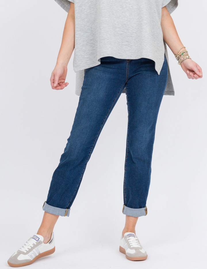 Risen Hi Rise Crop Boyfriend Jeans