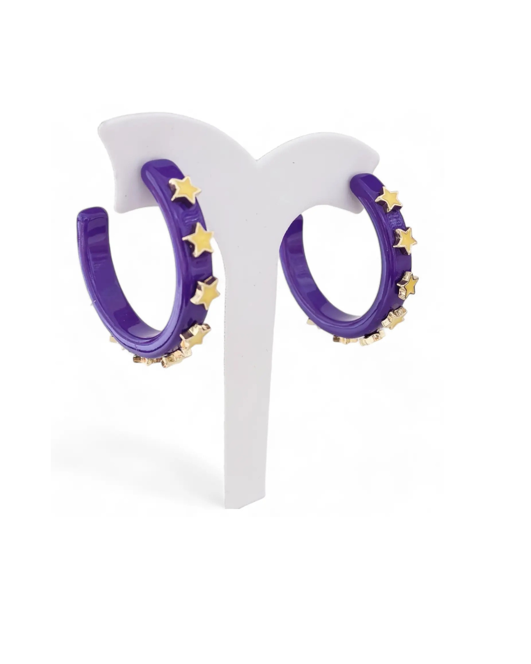 Star Game Day Earrings  GAMEDAY Purple
