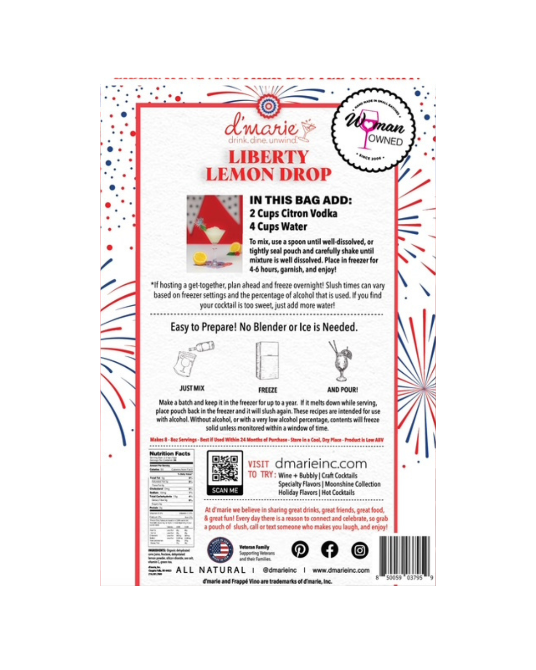 d’marie Liberty Lemon Drop Mix 10oz